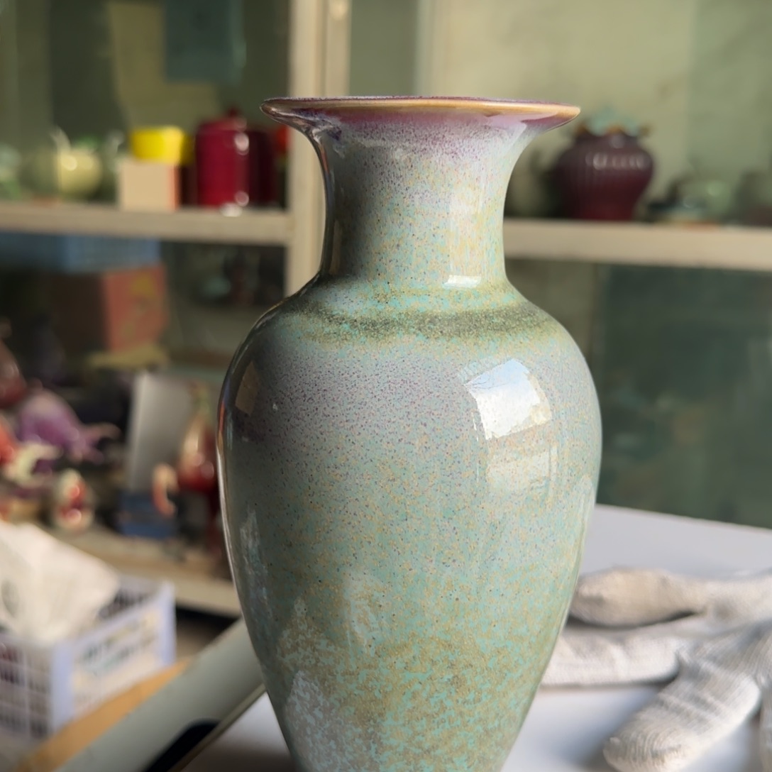 陶摆件郑家钧窑摆件微瑕