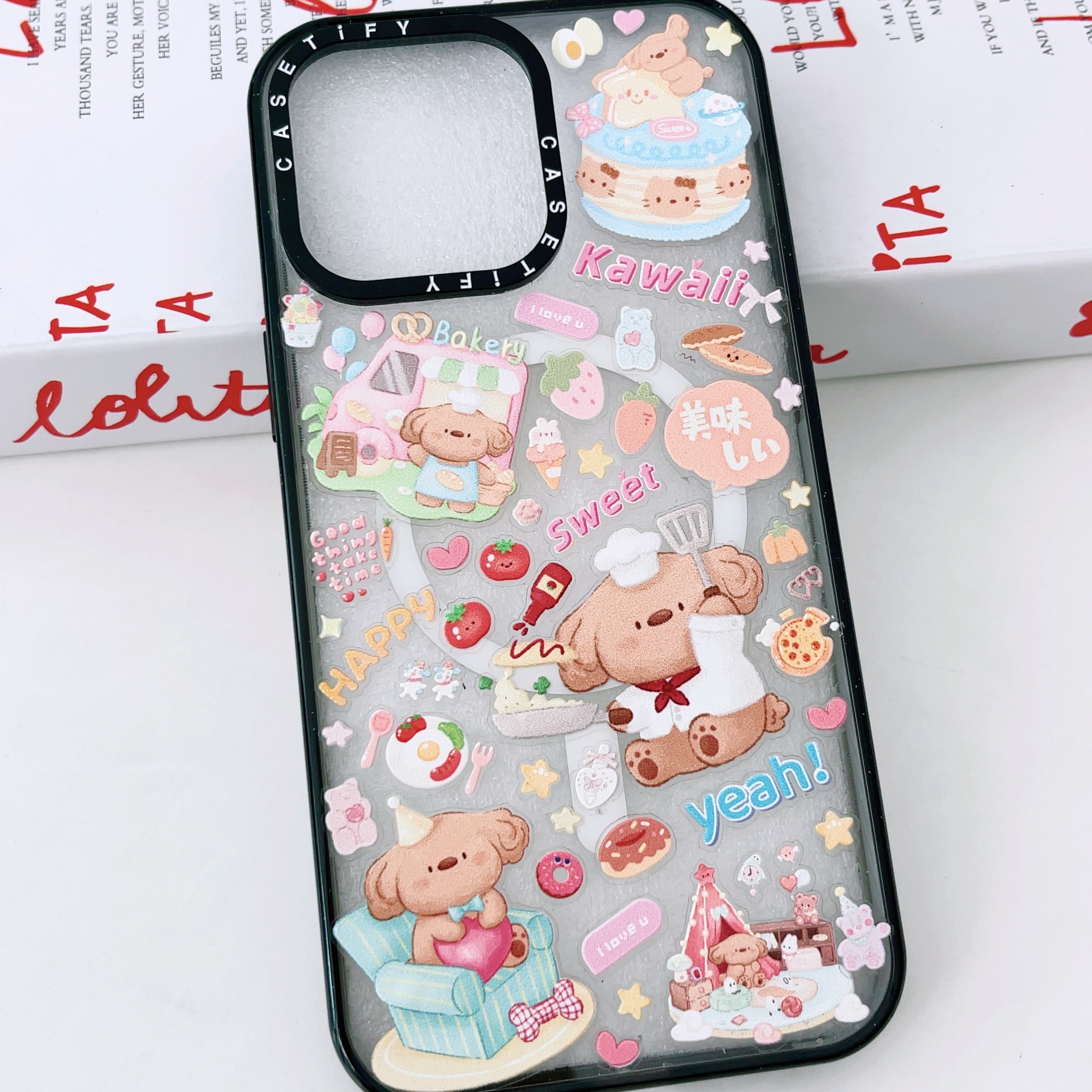 烫金材质大号浮雕贴纸15×12cm