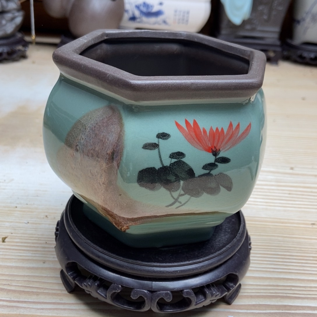 瓷片陶瓷花盆陶瓷艺术