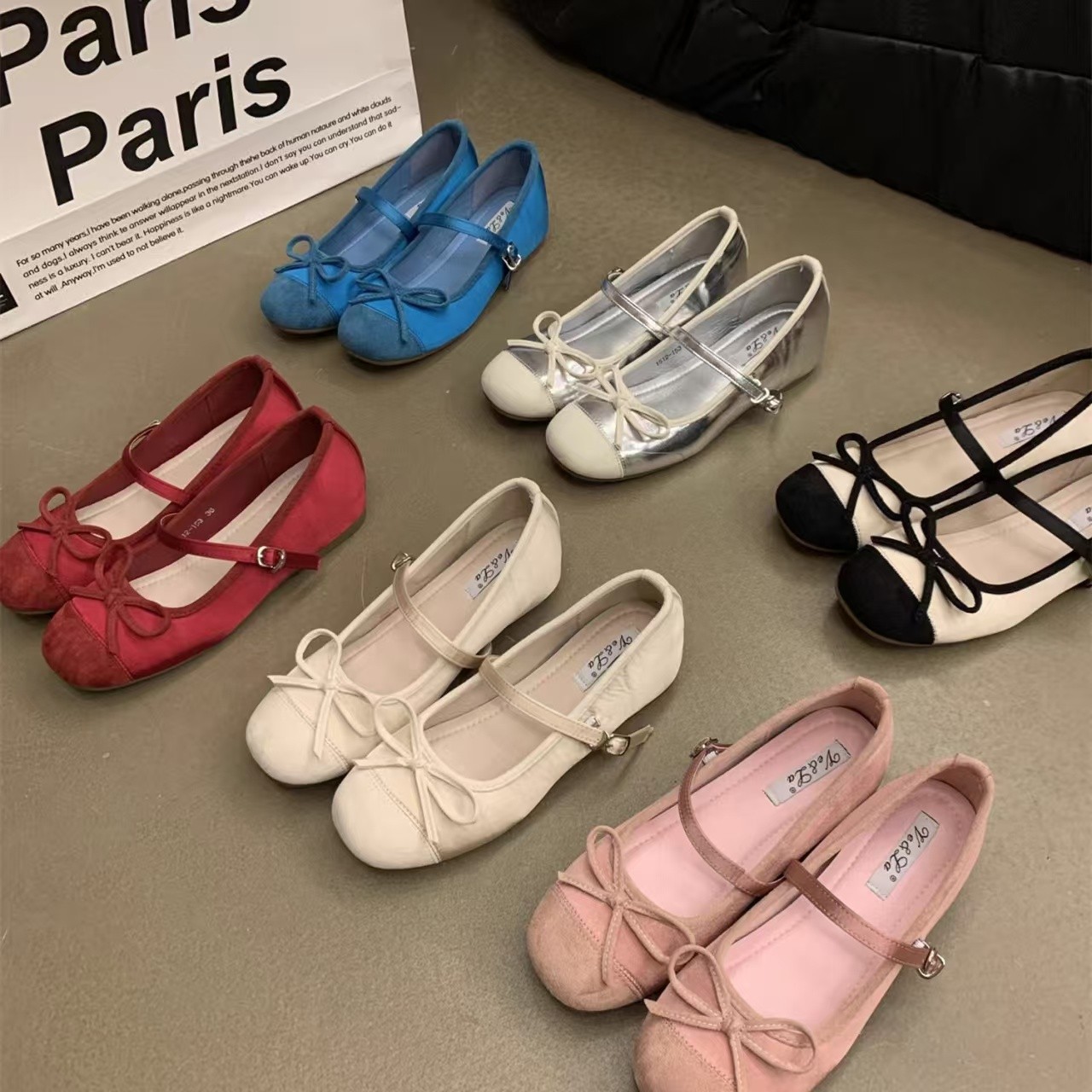 内增高增高法式单鞋秋季平底女鞋圆头皮鞋春季通勤风