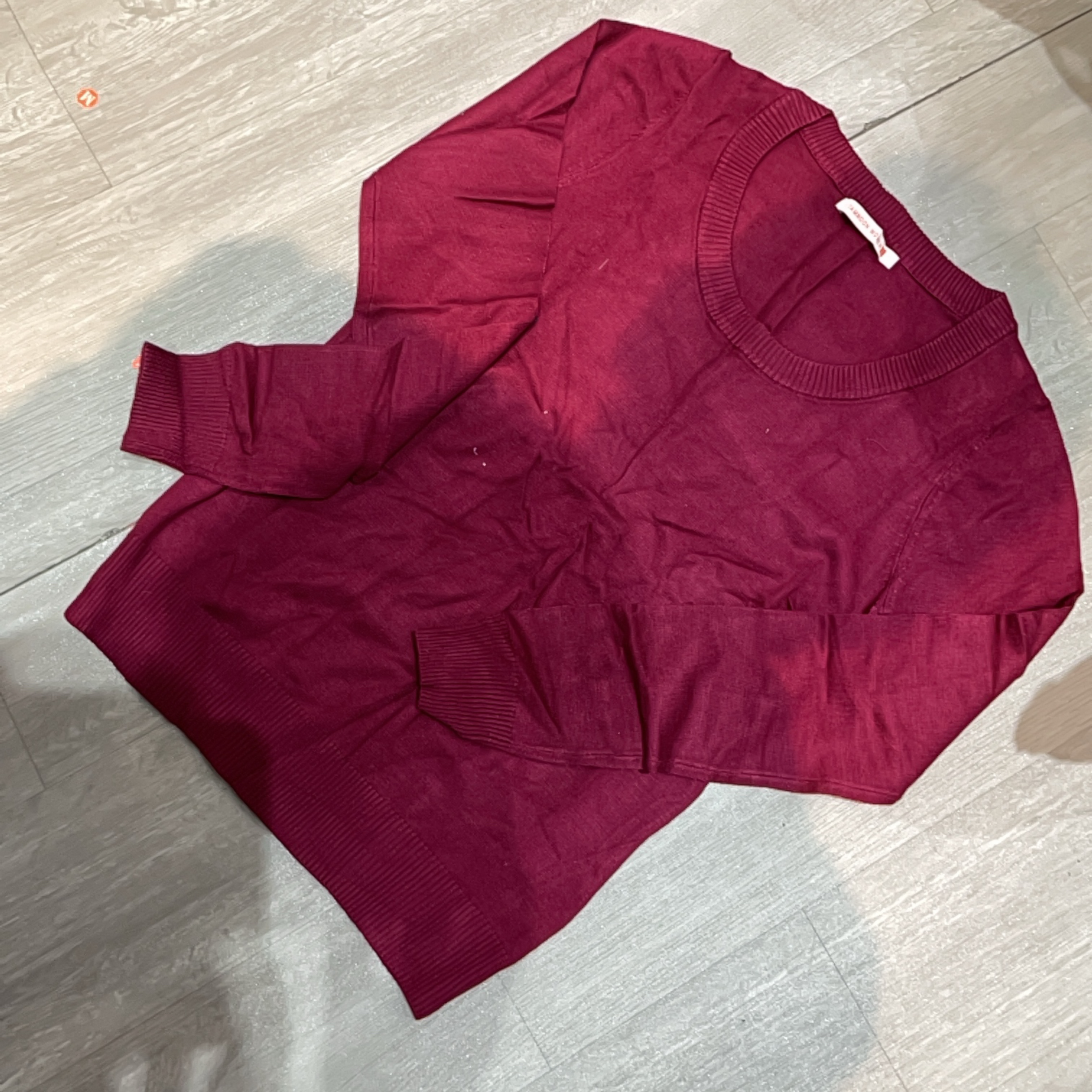 秋冬圆领纯色长袖艳丽时尚百搭套头打底衫-果梓555