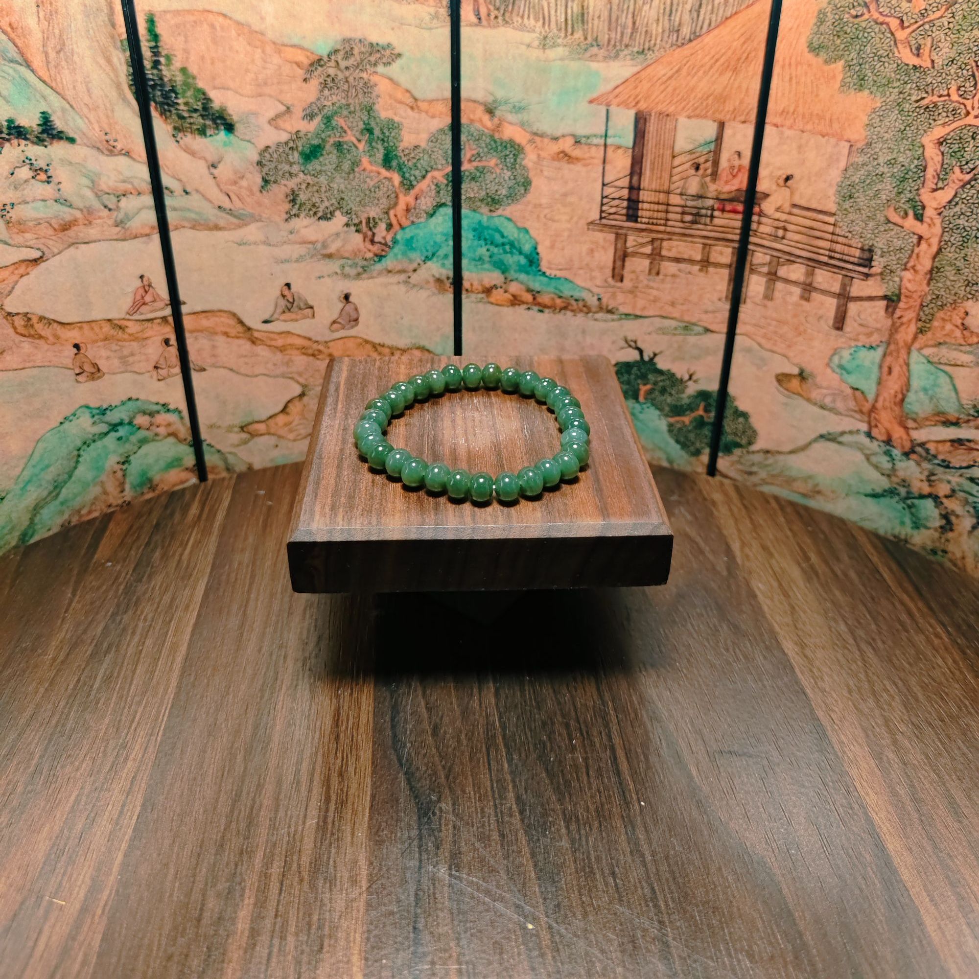 N和田玉算盘珠手串0625