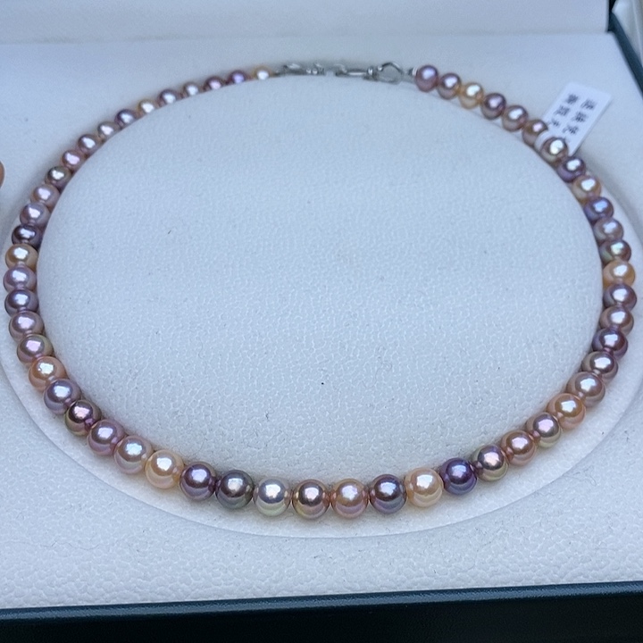 淡水珍珠项链未镶嵌7-7.5
