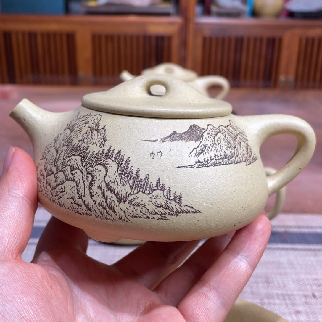 紫砂茶壶月*宜兴紫砂原矿紫砂壶