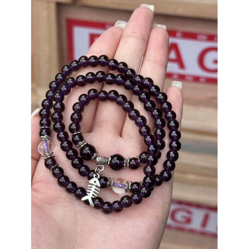 S1138水晶多圈手串无礼盒（配饰随机）