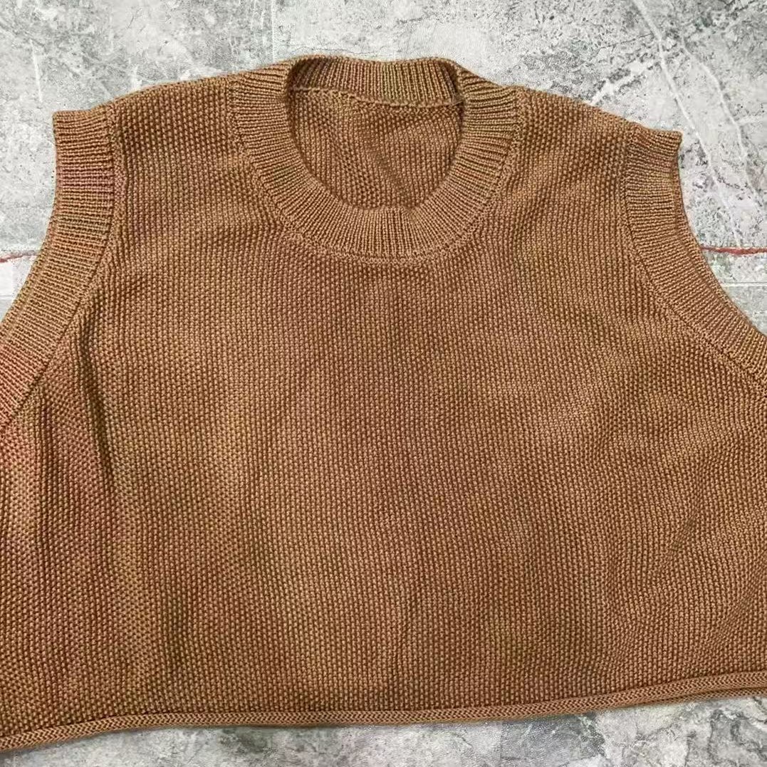 宠粉福利550728棉线百搭马甲；衣长44胸围132