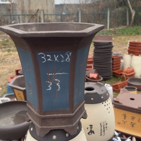 紫砂花盆紫砂花盆盆景盆栽瑕疵