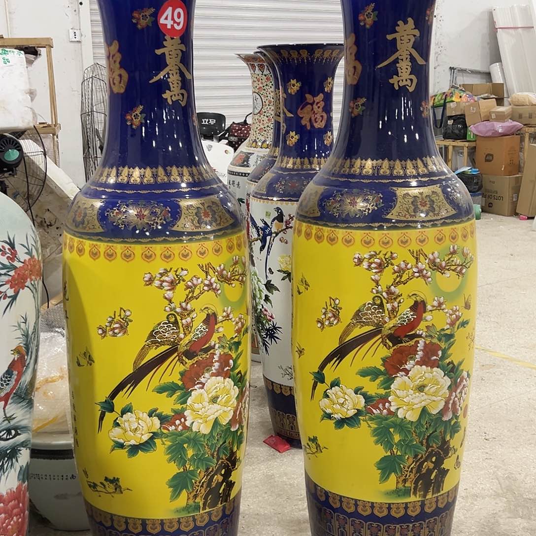 瓶红景德镇陶瓷1.6米高度一对