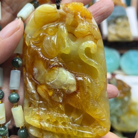 岫玉挂件未镶嵌挂件