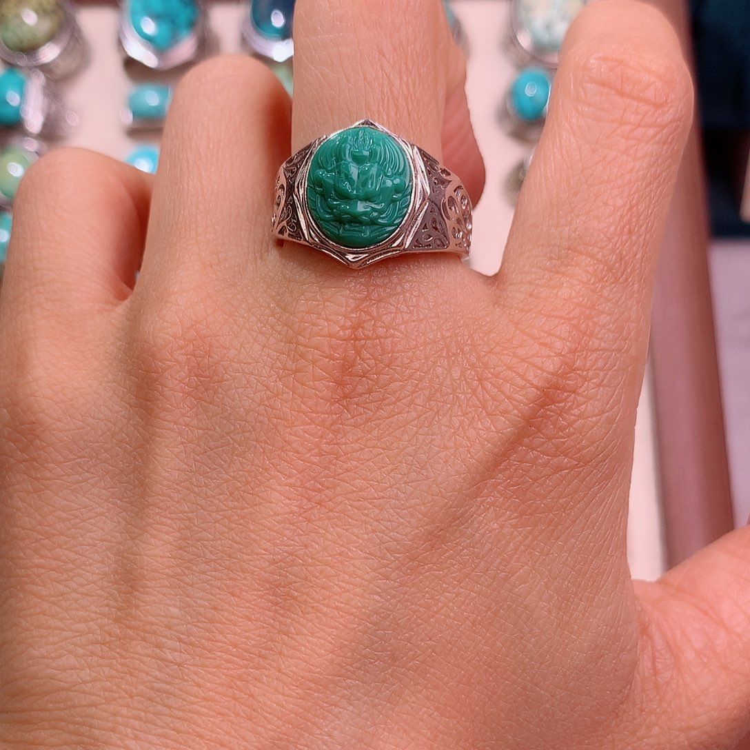 绿松石银S925镶嵌颈饰