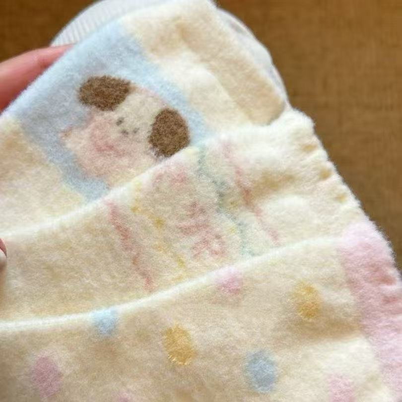 秋冬日系卡通毛茸茸袜子女可爱加厚居家袜保暖中筒睡眠袜子