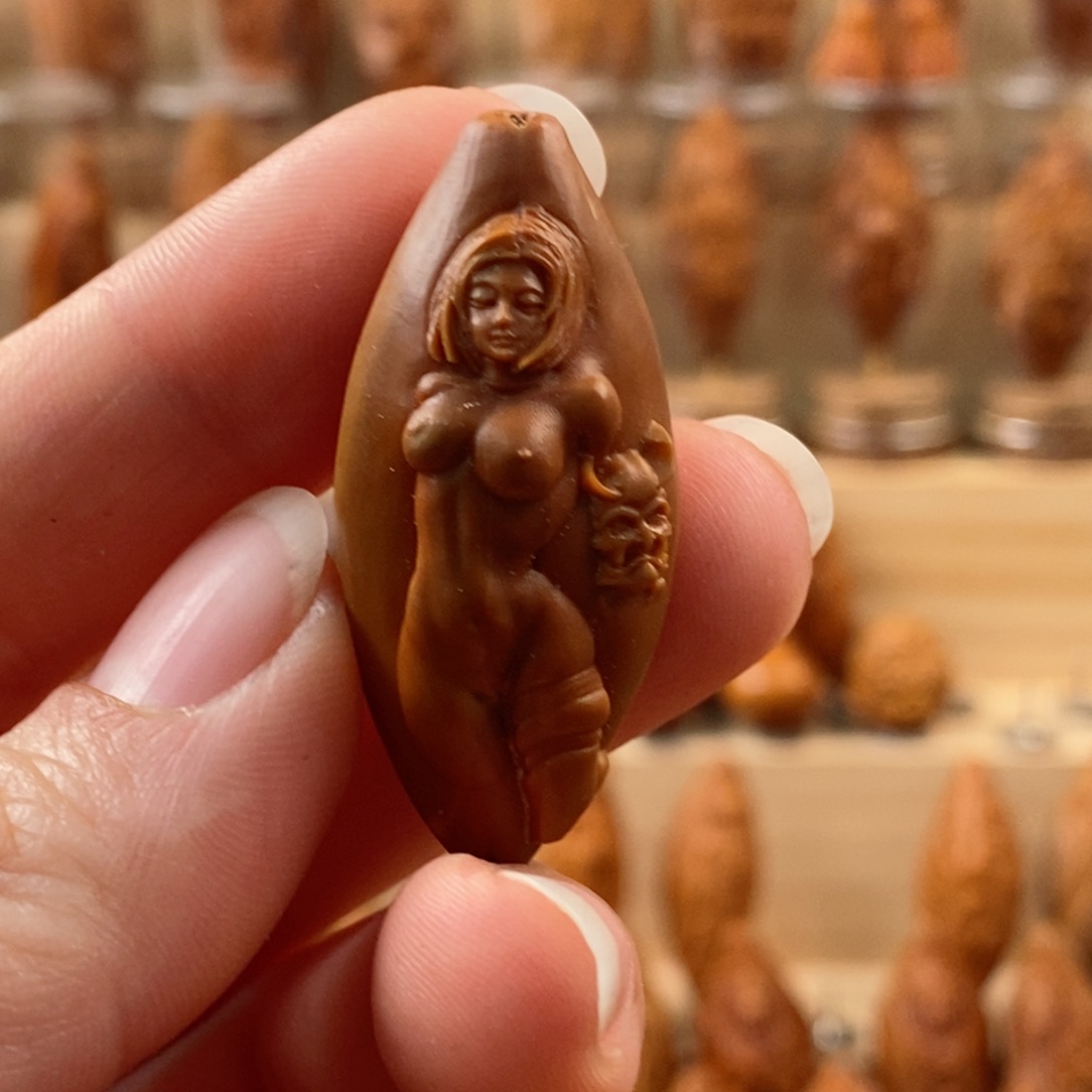 橄榄核手串/手链冰*兽面美女