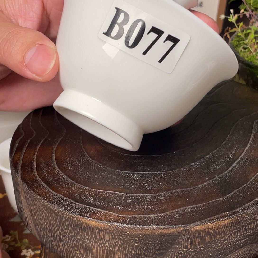 知旅茶器白瓷专场微瑕077盖碗