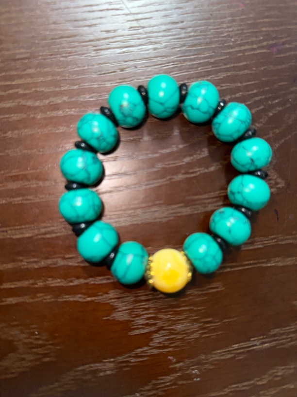 LSS0575 绿松松圆珠手串（无礼盒）