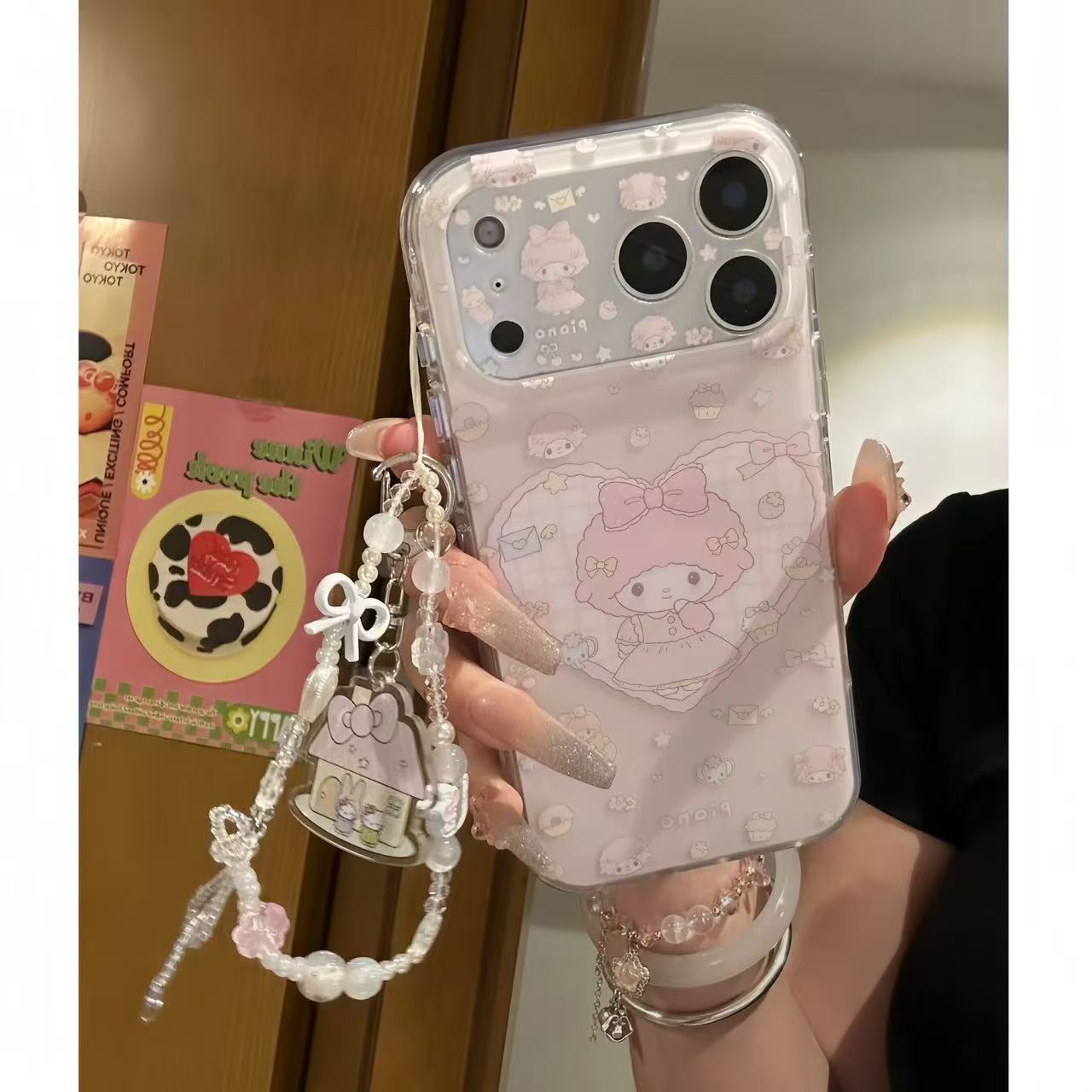 软萌少女可爱美乐蒂适用苹果17promax手机壳iphone16pro镜头全包