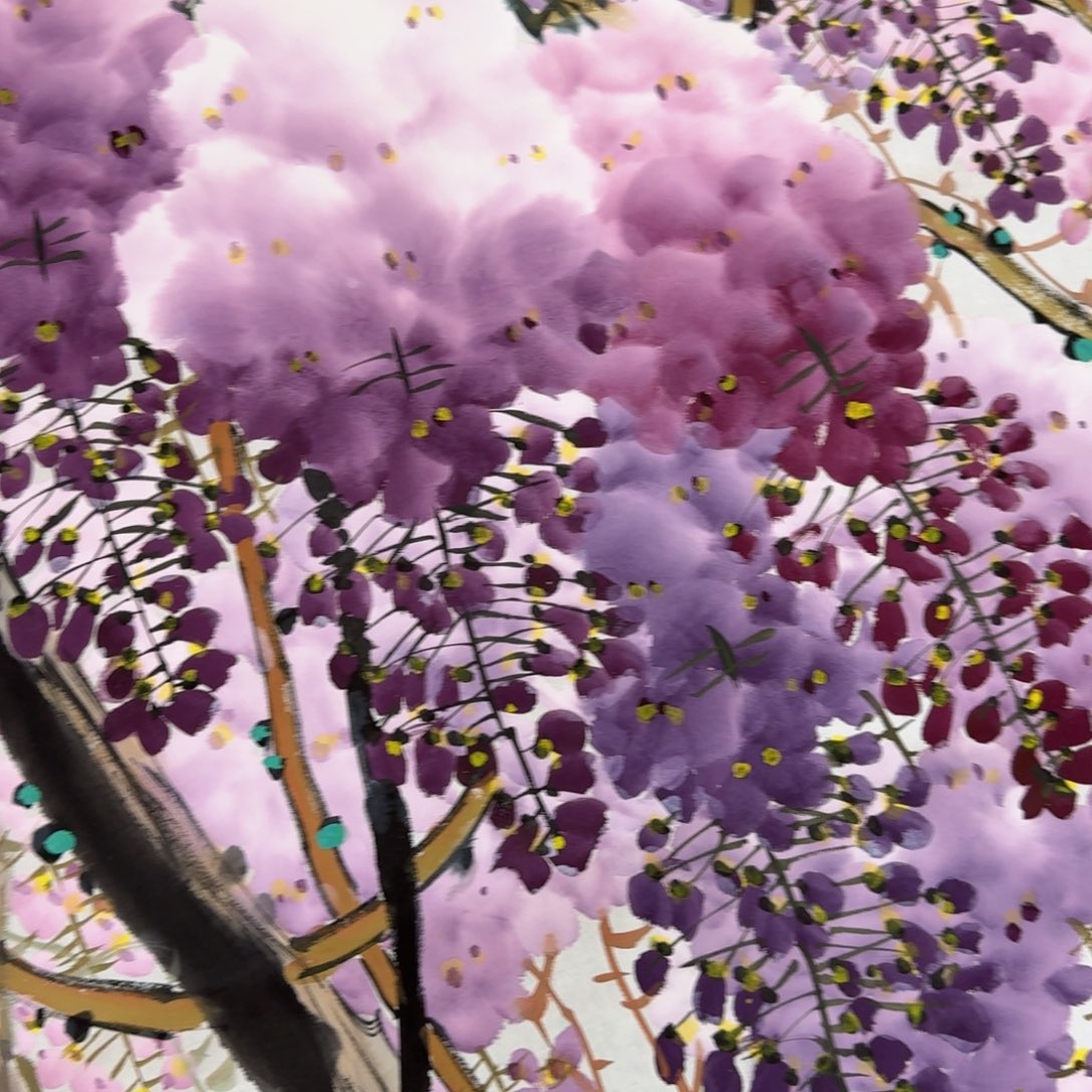 国画纯手绘山水花鸟作品