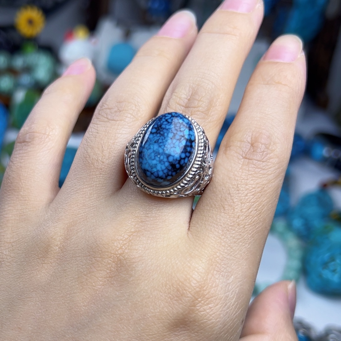 银S925镶嵌绿松石珠宝奇石