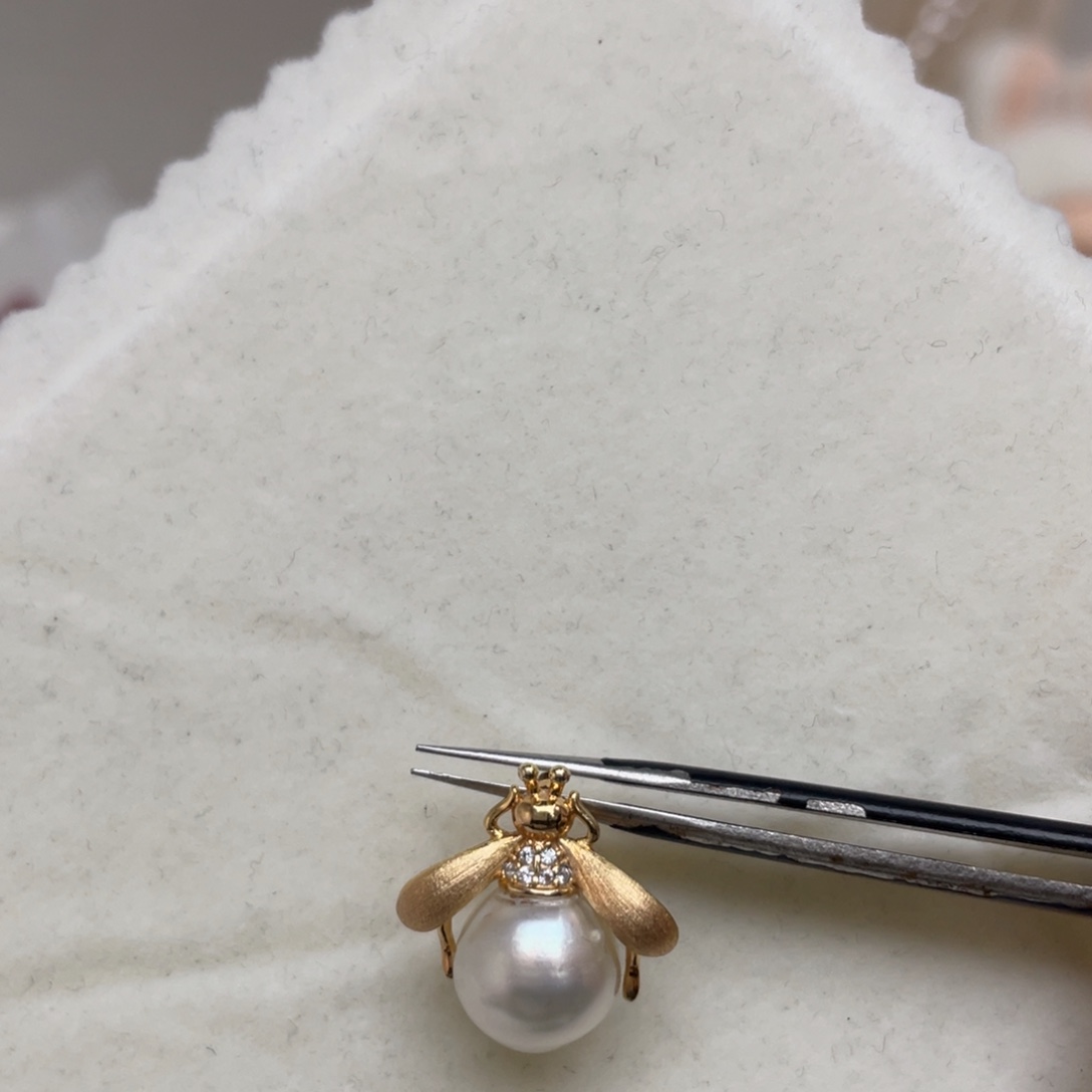 吊坠(不含链)海水珍珠银S925镶嵌