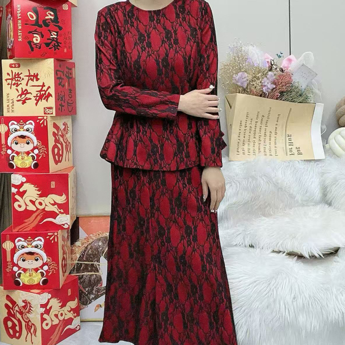 YY大码(反骨甜心)高级感气质女神洋气遮肚氛围感套装