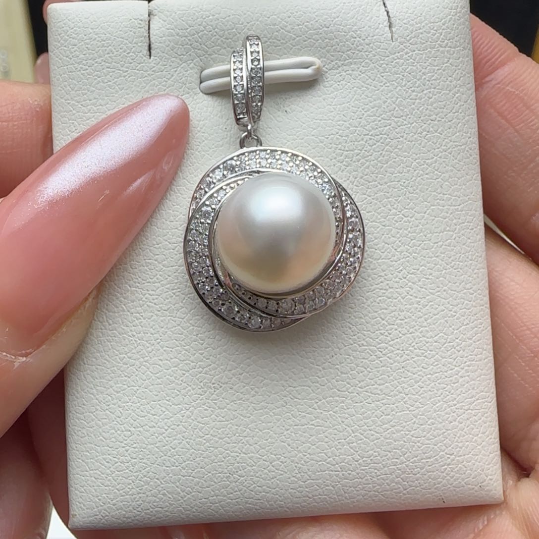 海水珍珠颈饰银S925镶嵌