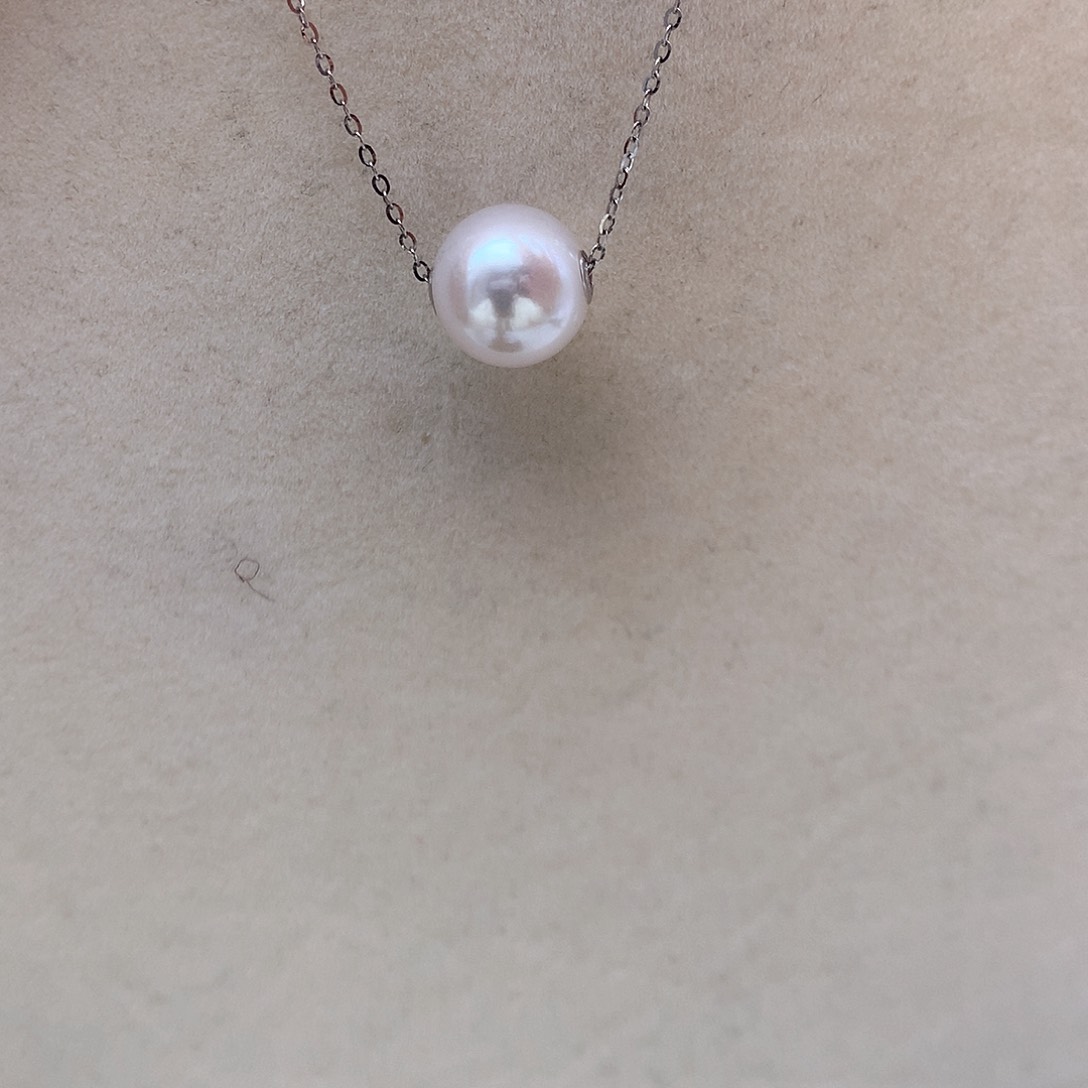 淡水珍珠10-11mm爱迪生路路通18K金镶嵌