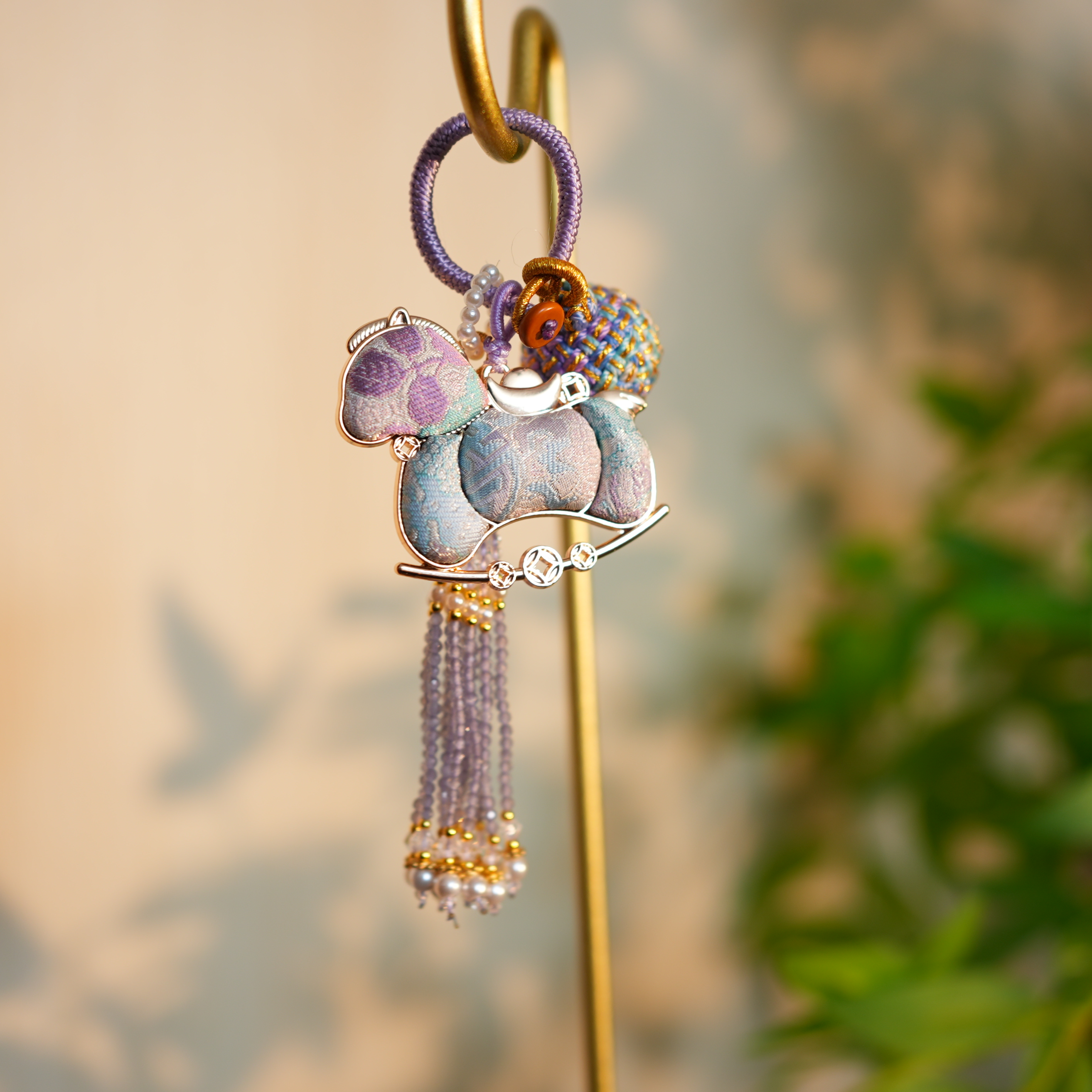 【马上有钱挂件】古钱三多配色 非遗SJK宋锦 手工拎缝