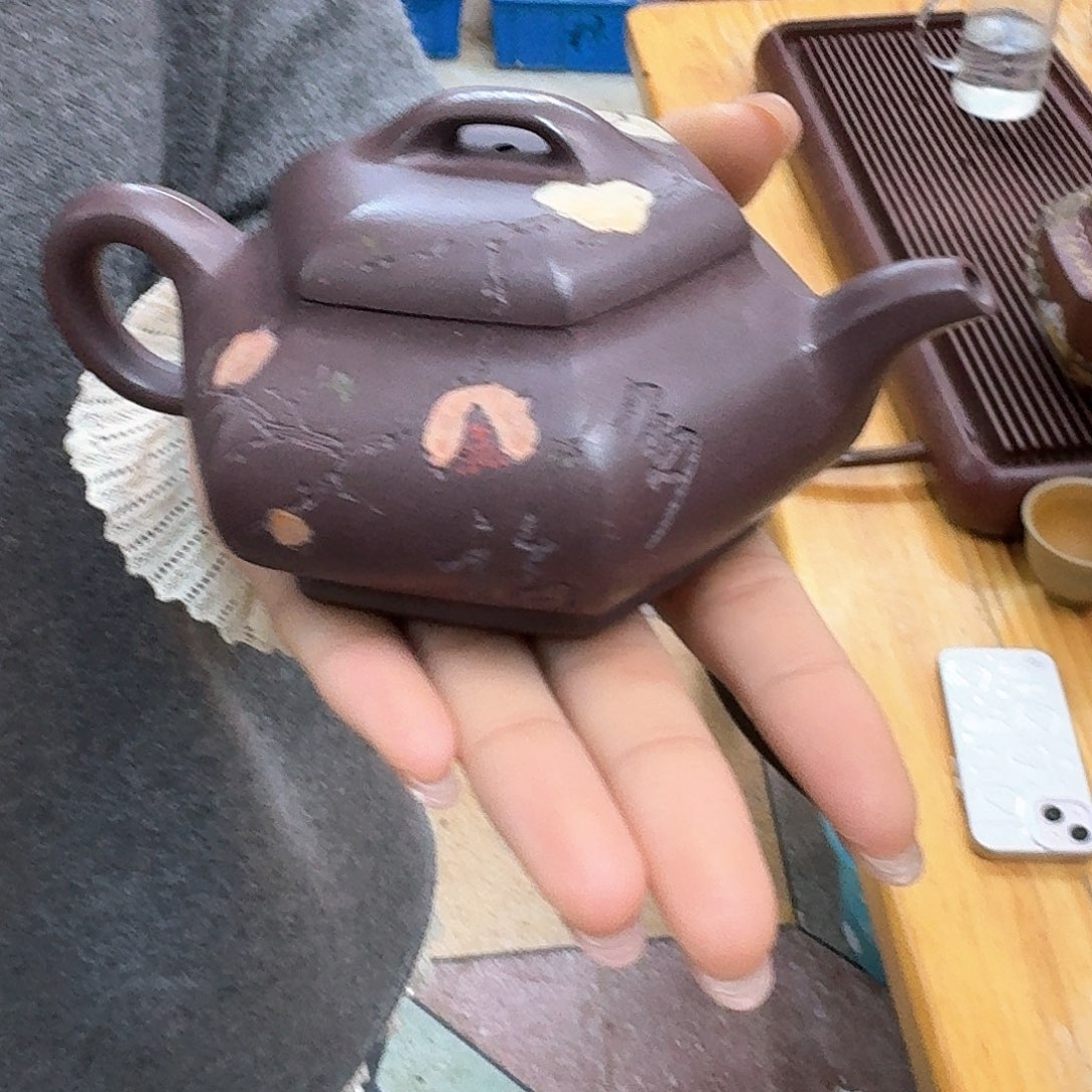 紫砂茶壶紫砂壶六方合欢230cc