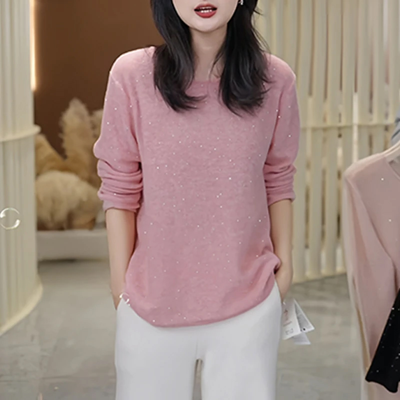 网红流行纯色设计感套头针织衫质感冬季新款显瘦显白小众洋气上衣