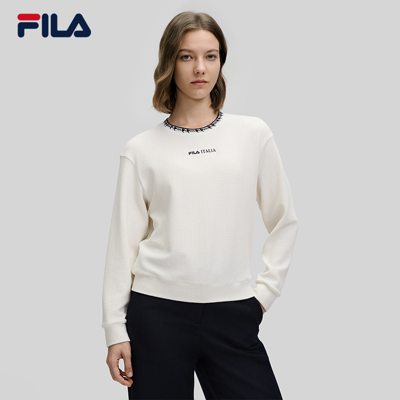 Fila/斐乐斐乐女冬季新款【简约优雅】运动休闲圆领卫衣F11W514203F