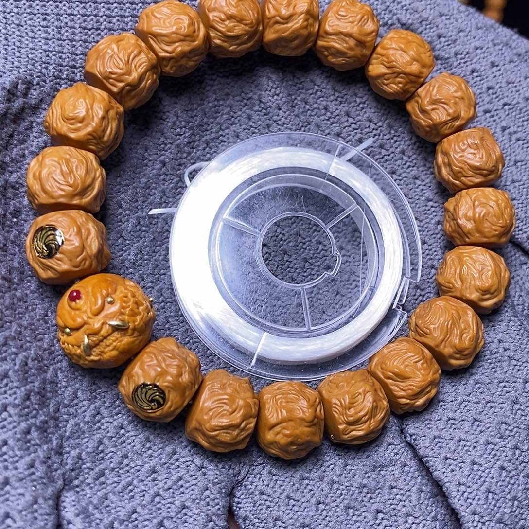 手串猴头核桃恶僧精工龙蛇之变尺寸13+全品聚宝盆