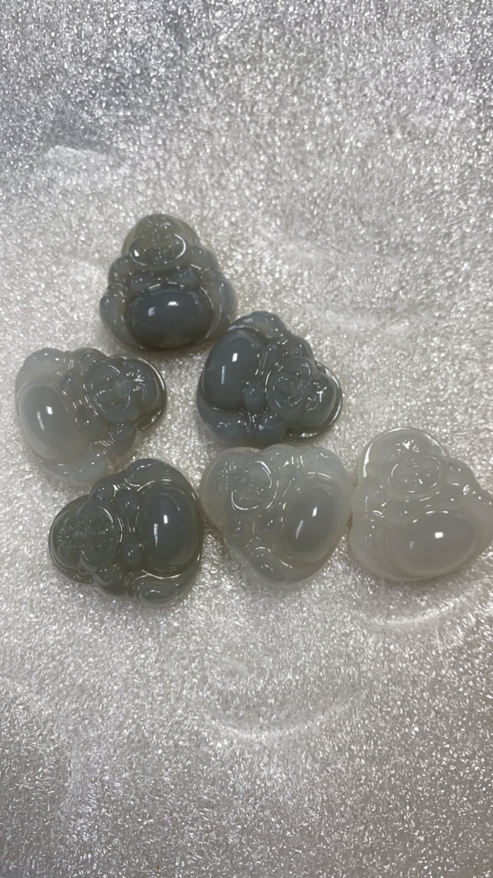 和田玉浅烟紫佛公多样发货拍1发1