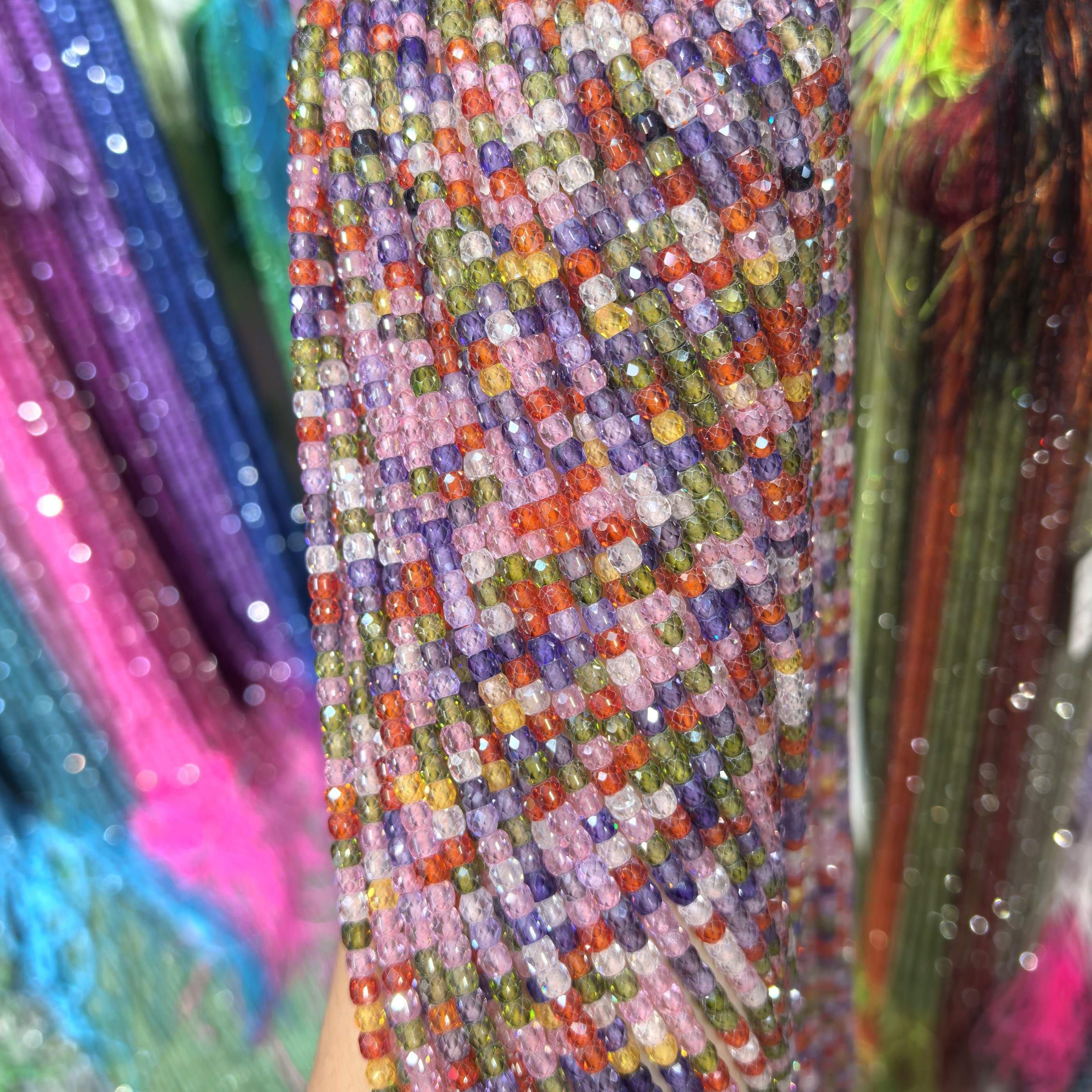 精品锆石3*4墩墩隔珠流苏配件