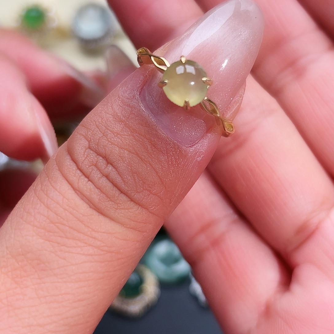 翡翠银S925镶嵌戒指