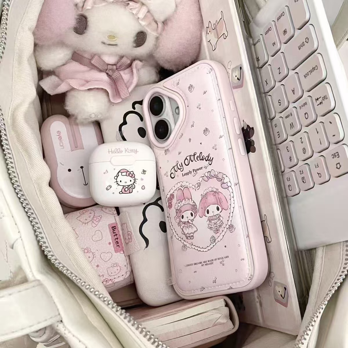 软萌粉爱心美乐蒂适用于iphone17Promax手机壳16卡通15防摔14软套