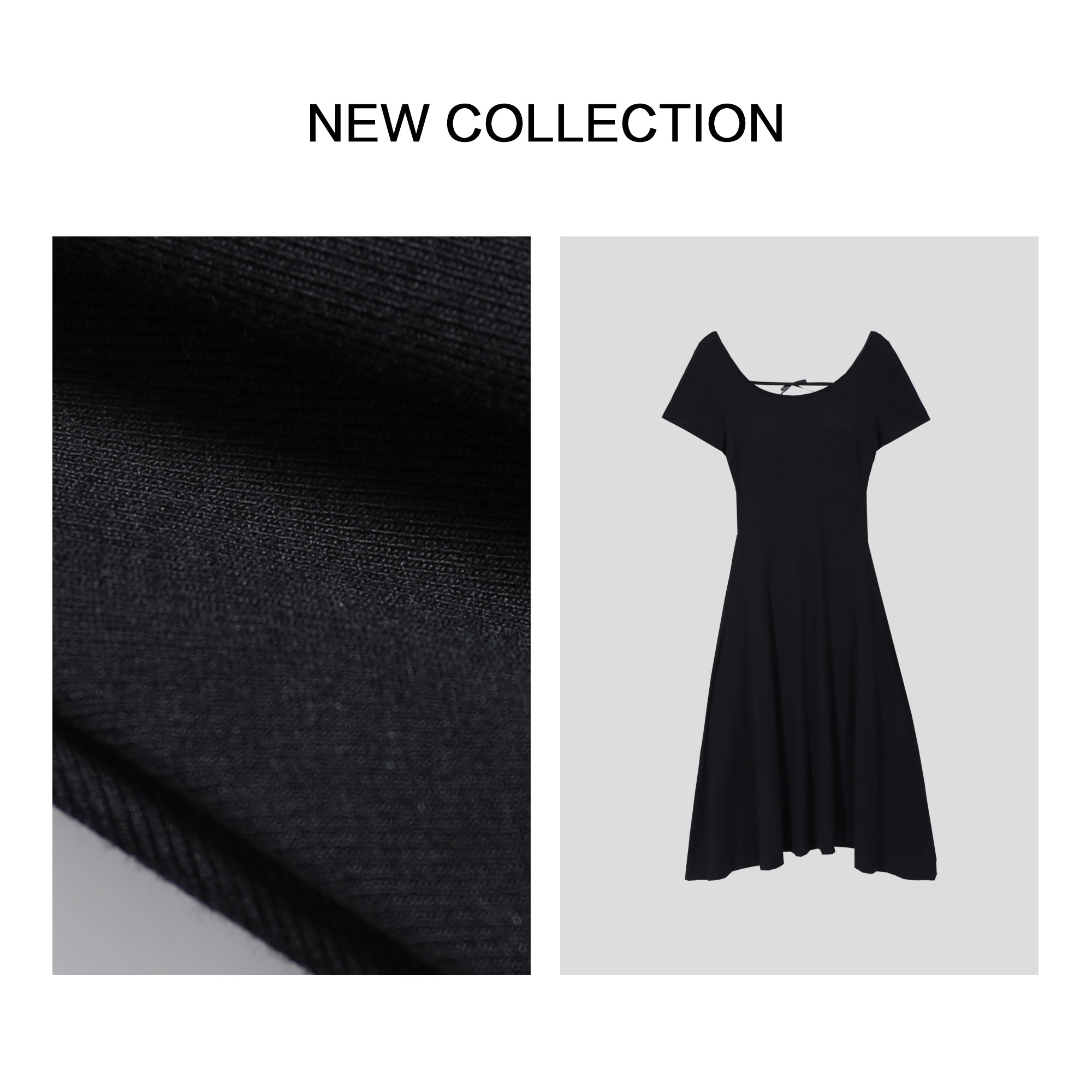 【品牌福利】L5F36026A 舒适轻薄甜美优雅风短袖连衣裙