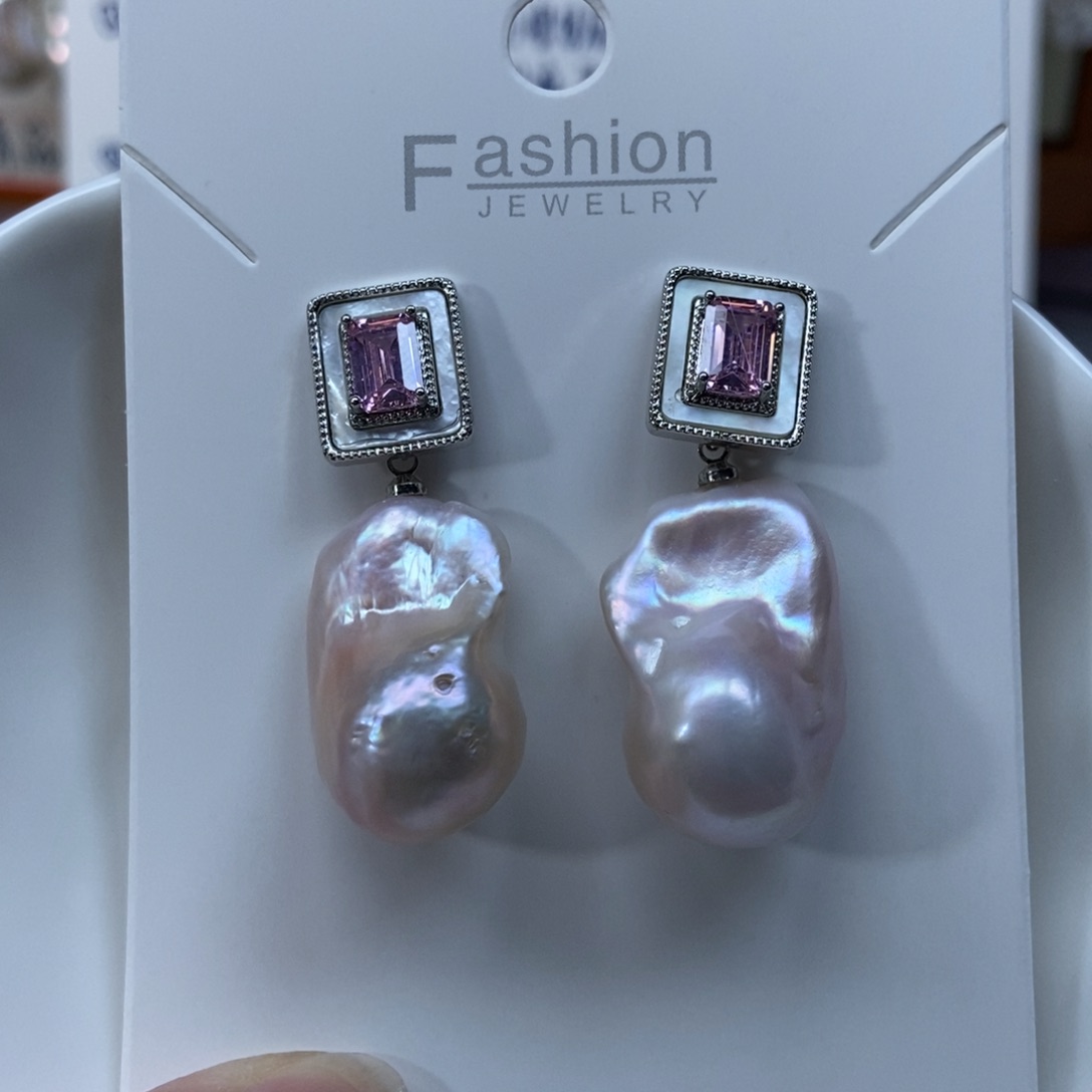 淡水珍珠耳环合金特价496