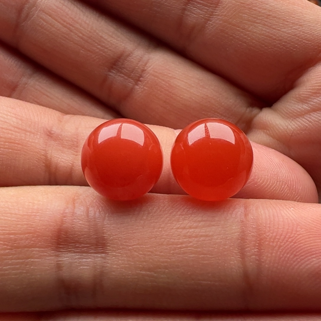 鎷***南红玛瑙未镶嵌圆珠11.6