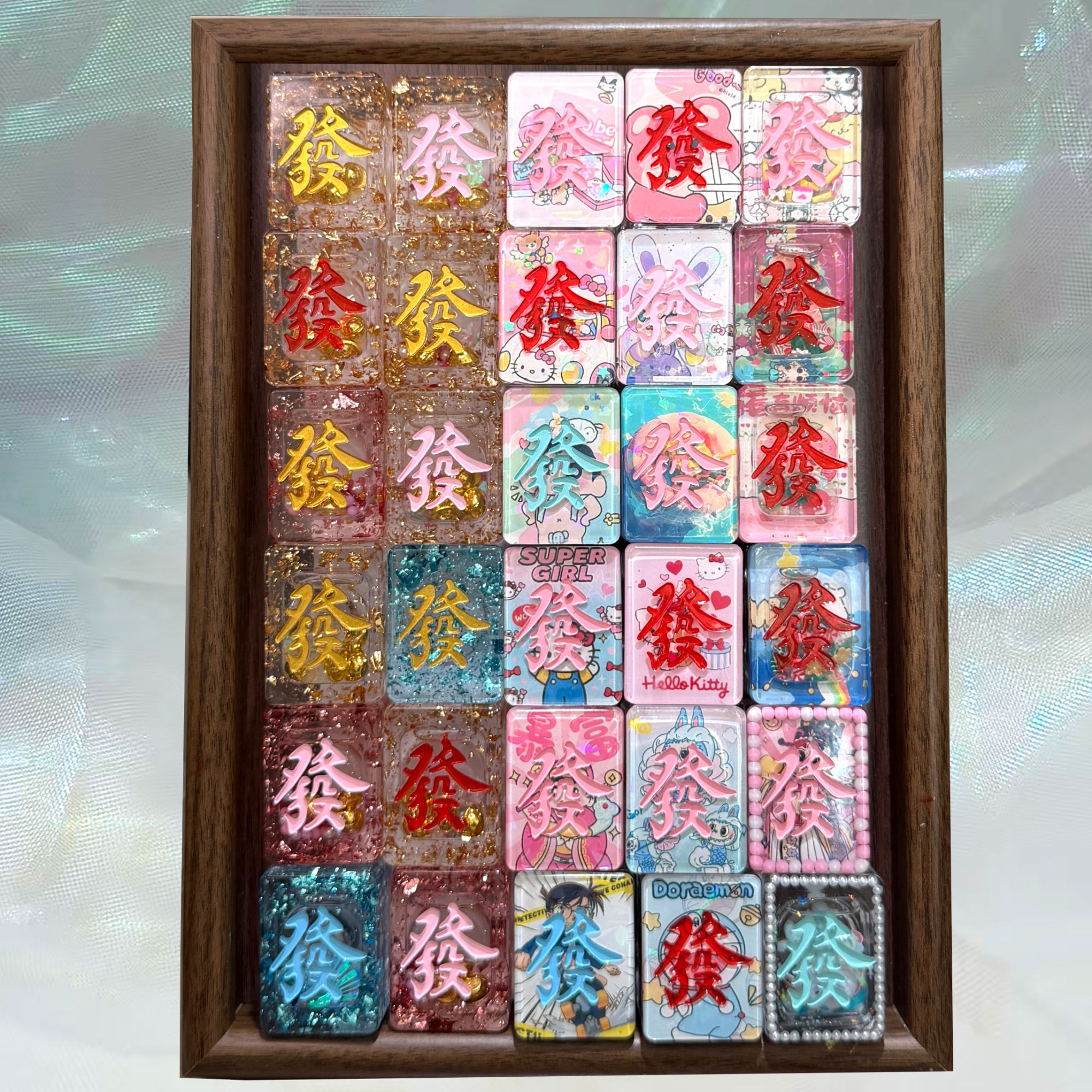 【发财转转】【转转麻将】暴富时来运转  手工滴胶多层闪灯麻将