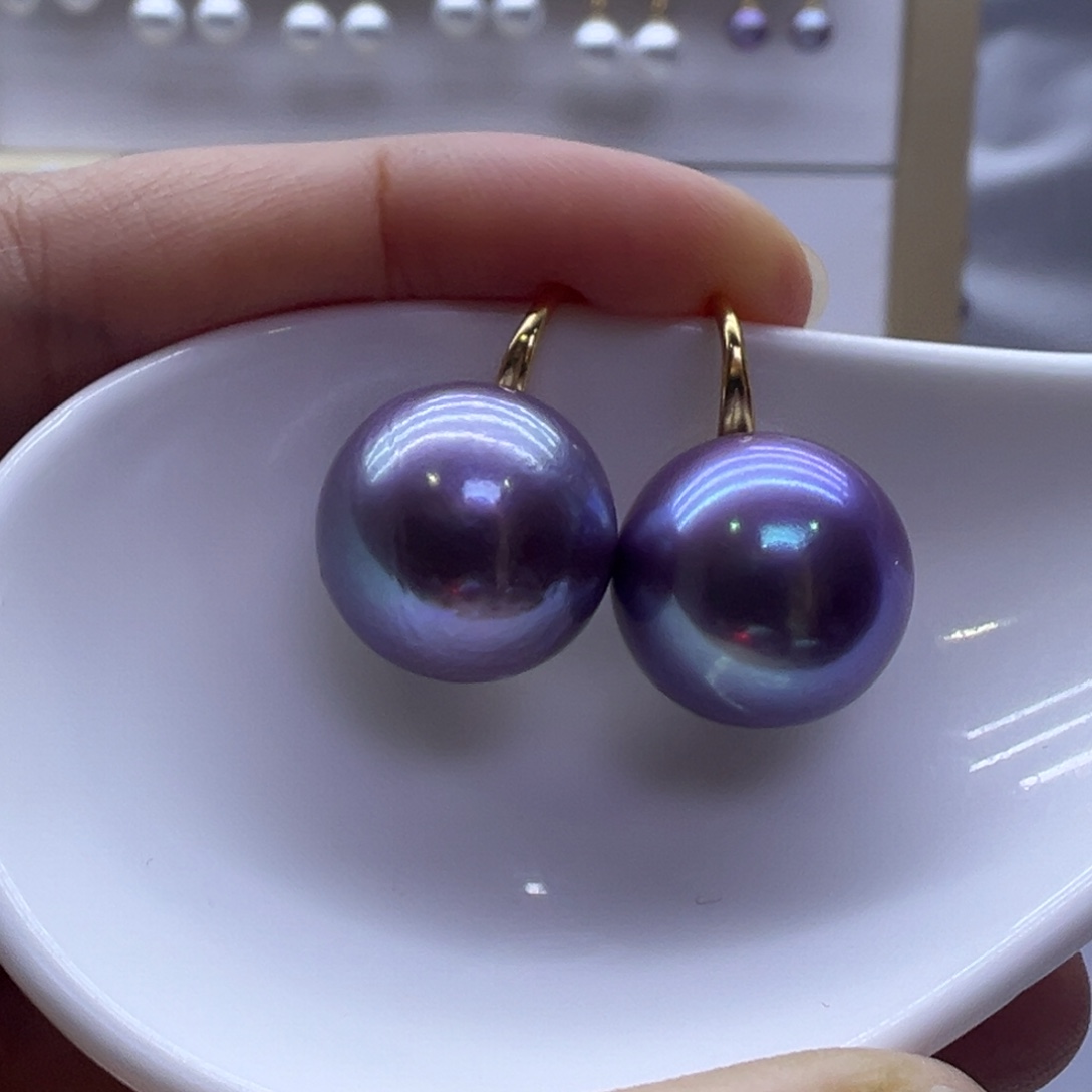 耳饰淡水珍珠银S925镶嵌