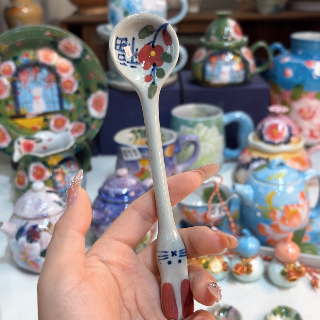 景德镇手绘高温釉下彩陶瓷茶具