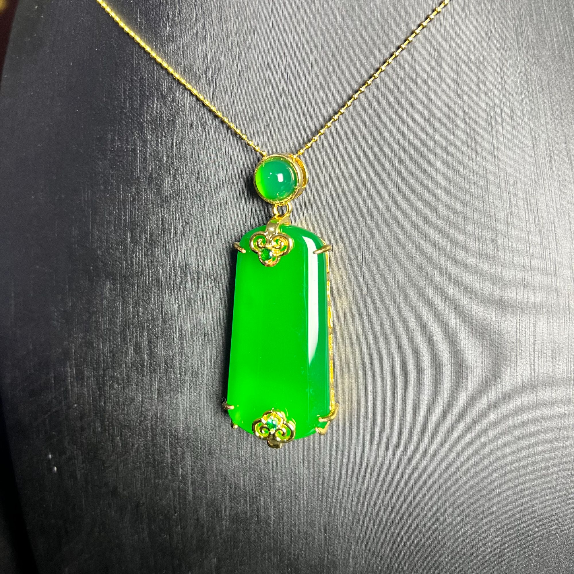 TCX40-7甜晨曦 玉髓 国风百搭  无事牌 吊坠