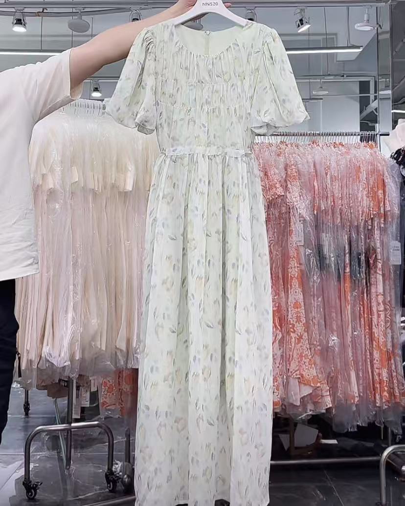 【YZ•衣系列】NN520新款重工连衣裙显瘦气质时尚夏季法式中长款