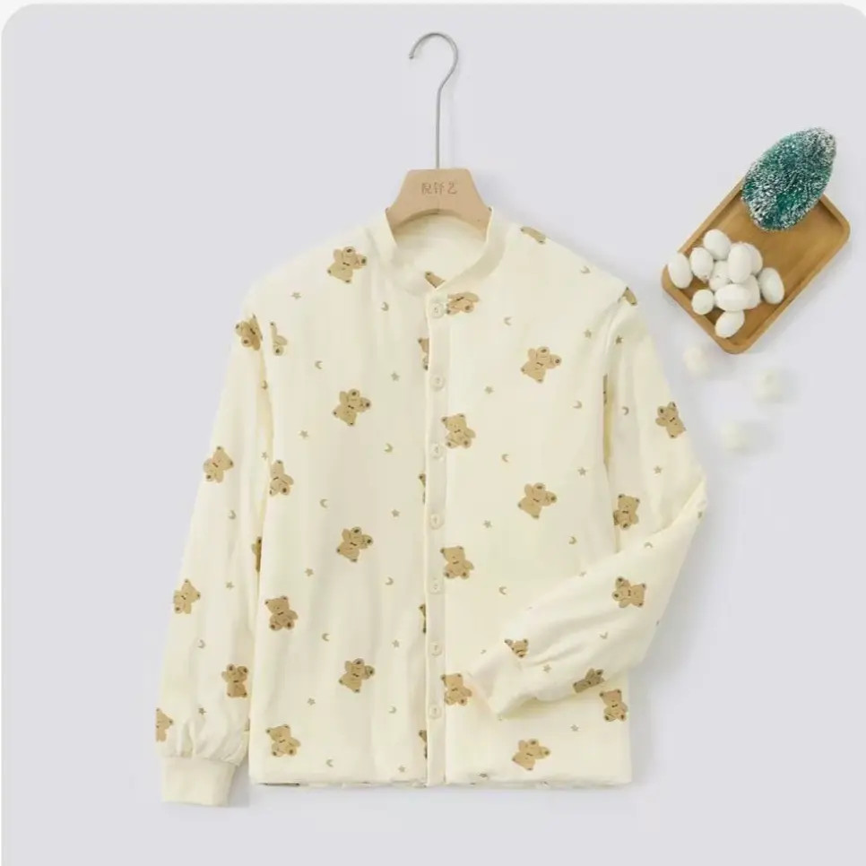 【非遗古法】【100桑蚕丝】女士小熊时尚百搭外穿加厚领外套