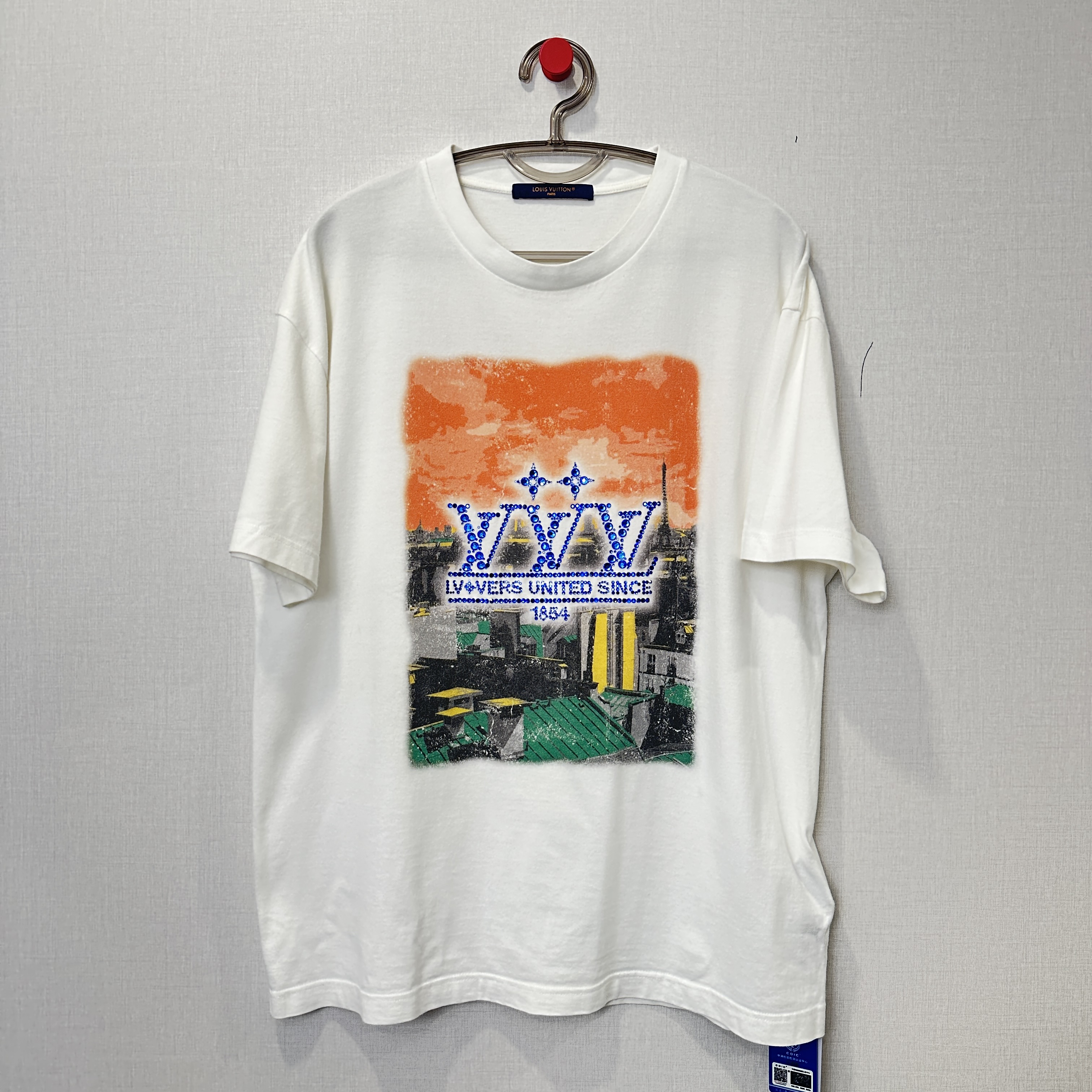 未使用 LouisVuitton/路易威登 25水钻菲董短袖/尺码L/编号11709