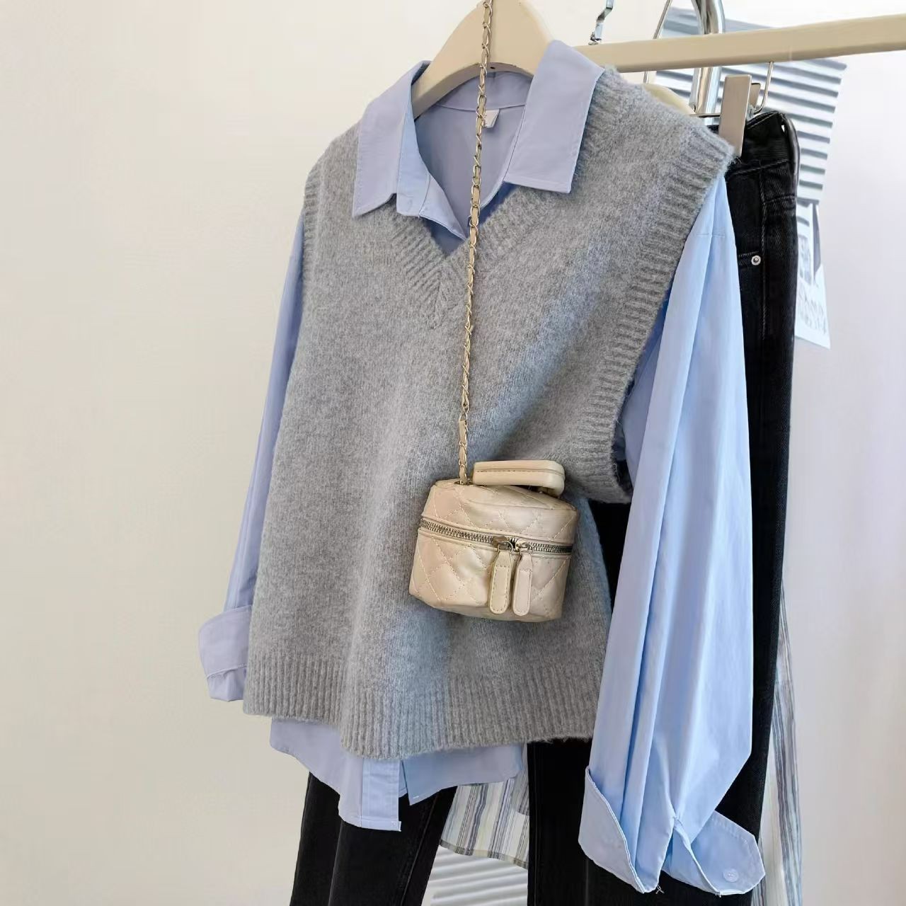 301-350法式轻奢气质百搭针织马甲