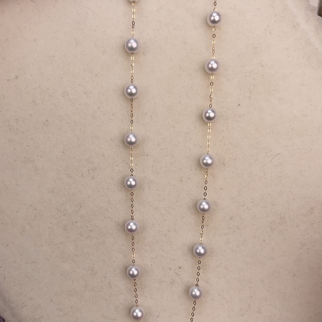 18K金镶嵌颈饰淡水珍珠