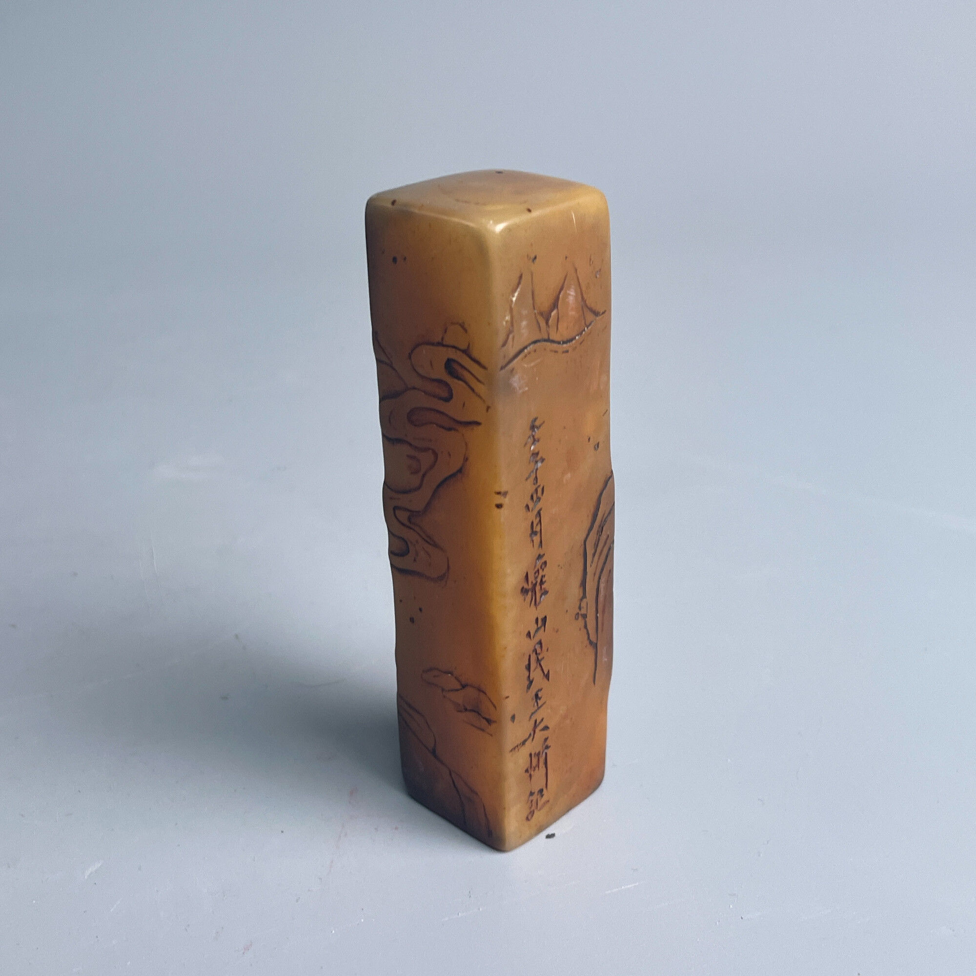 20世纪中期到后期田黄石印章M25AW00DB09手把件/挂坠/摆件/绣花张