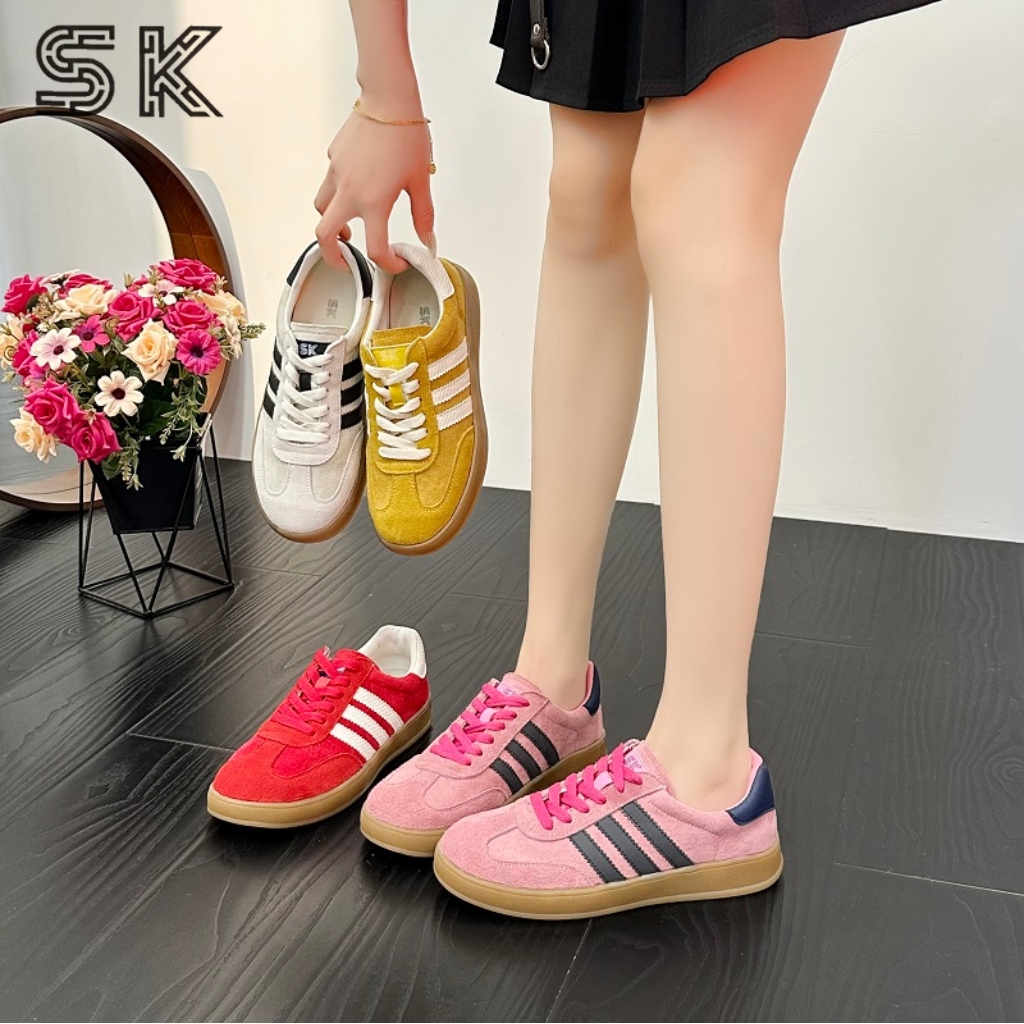【欧尼专属】SK秋日氛围感~斜杠色彩百搭时尚休闲系带德训鞋S808
