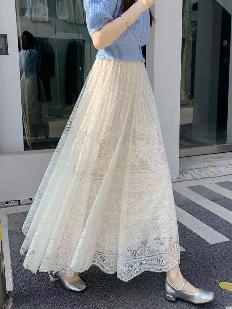 （901-1000）中长款气质显瘦垂感百搭高腰时尚半身裙