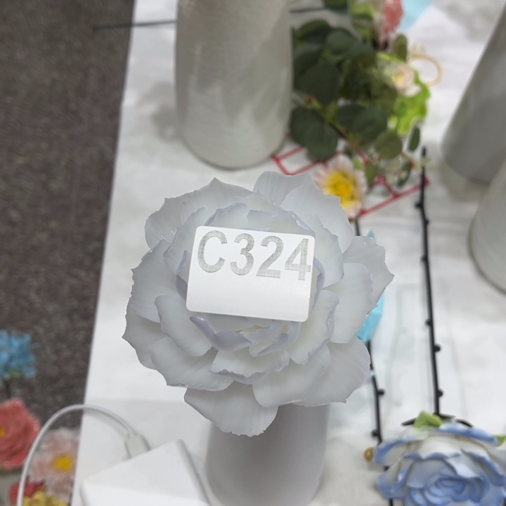 婷***t陶瓷花手工捏制C324不花瓶